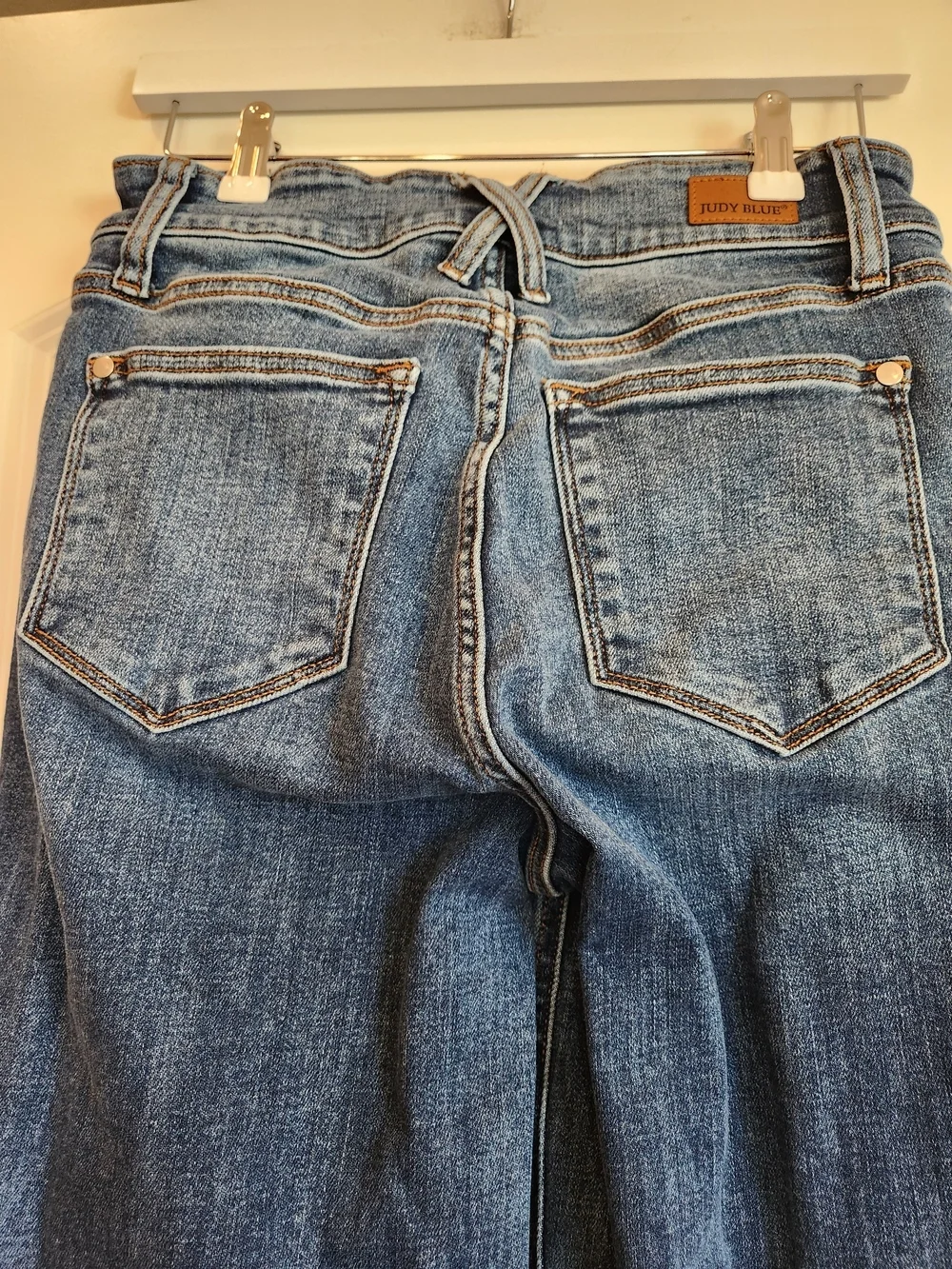 Judy Blue High Waist Double Button Wide Leg Jean Size 7/28 #JB82558MD-CO Stretch